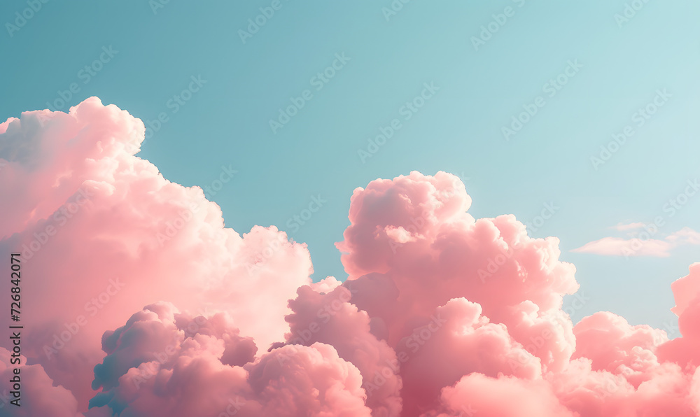 Pastel colored clouds and sky, Generative AI Pastel colored clouds and sky, Generative AI