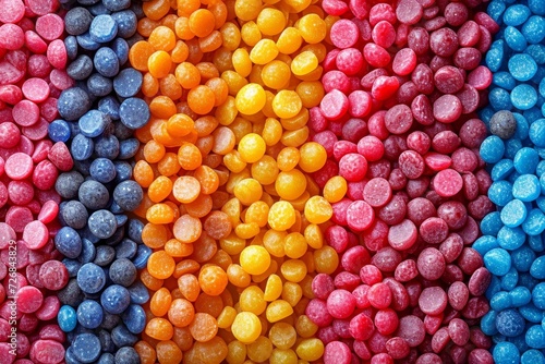 Multicolored Background of assorted berries. Color texture