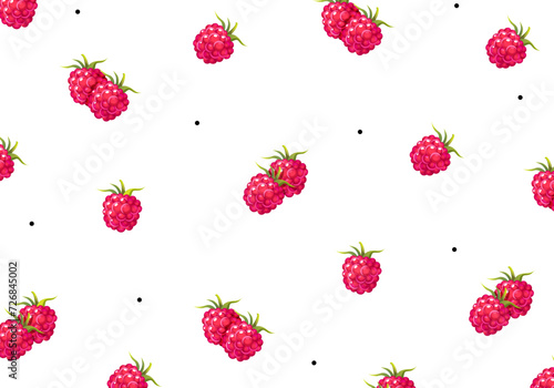 Raspberry berries background design.