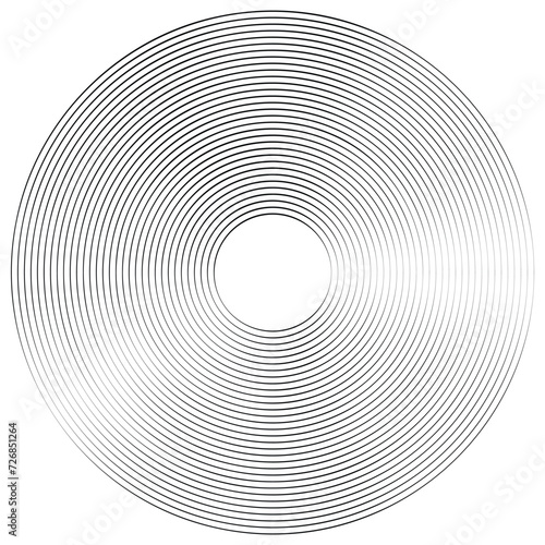 Radial  radiating lines element. circular  concentric circle lines  abstract circle art lines  pattern art line in circle