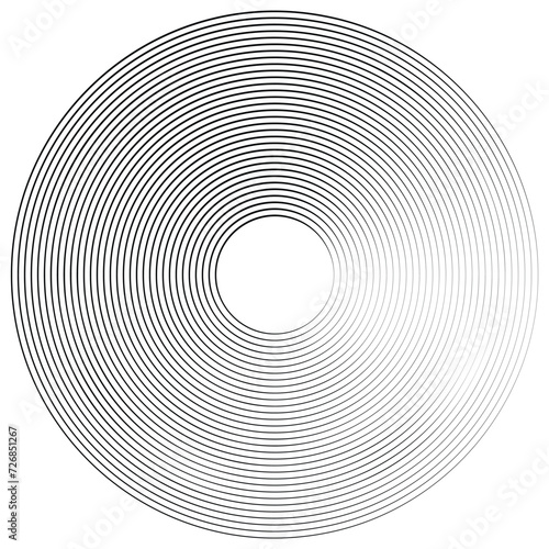 Radial  radiating lines element. circular  concentric circle lines  abstract circle art lines  pattern art line in circle