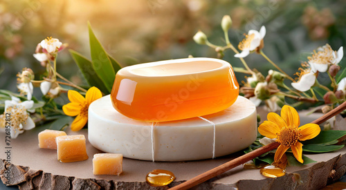 Bee-Inspired Visuals: Stunning Shots of Artisanal Honey Soap - Mock up
