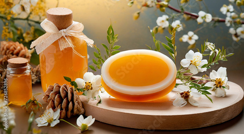 Radiant Beauty in Every Pixel: Visuals of Honey Soap Magic - Mock up