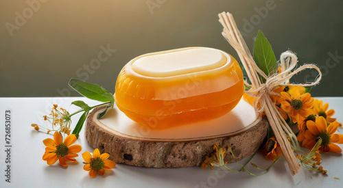 Harvested Honey Bliss: Inspire with Images of Artisanal Soap - Mock up