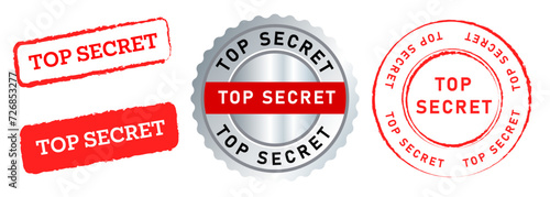 top secret rubber stamp seal emblem label sticker sign restricted confidential private information