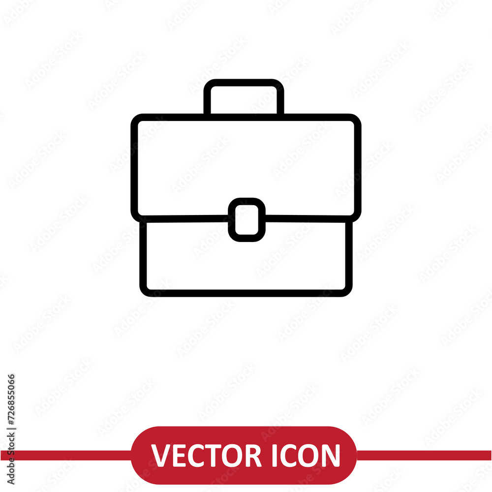 Briefcase vector icon, simple flat liner illustration on white background..eps Briefcase vector icon, simple flat liner illustration on white background..eps