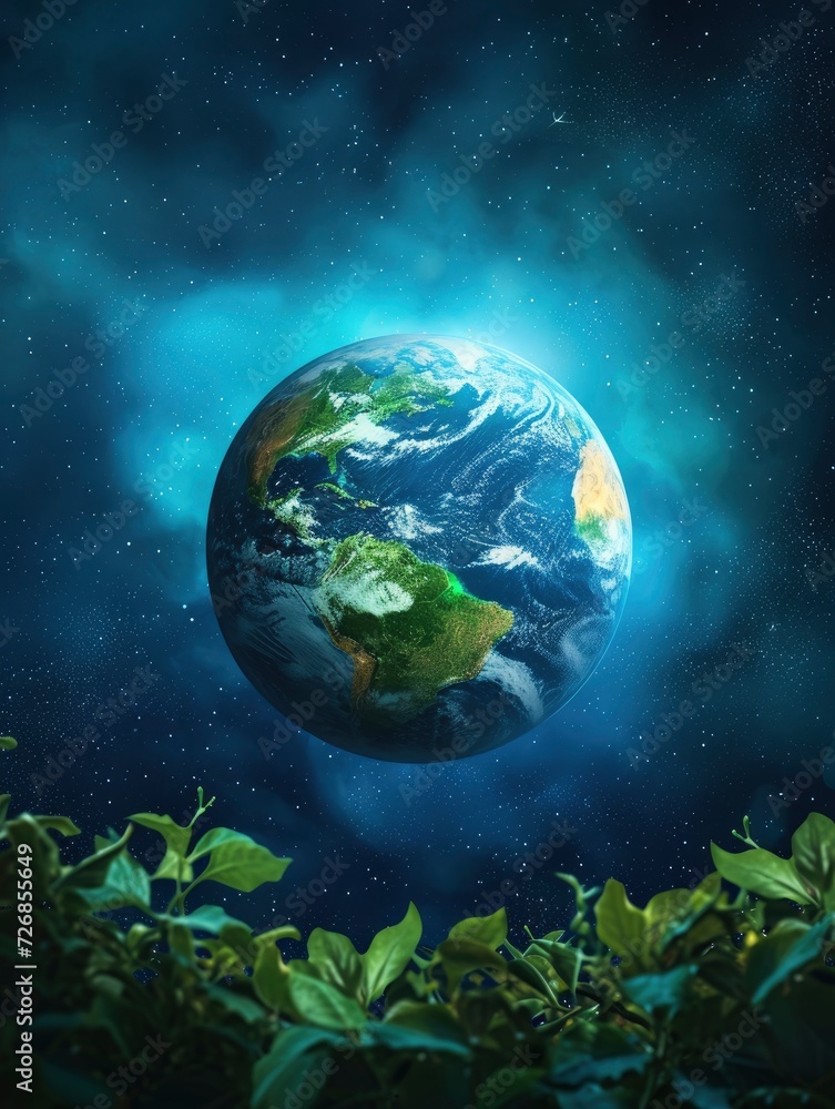 Earth day Poster background - generative ai Earth day Poster background - generative ai