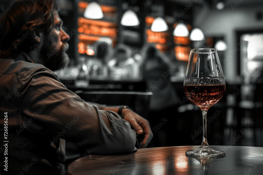 Alcohol in the concept of alcoholism, the dark world of an alcoholic. Background with selective focus and copy space Alcohol in the concept of alcoholism, the dark world of an alcoholic. Background with selective focus and copy space