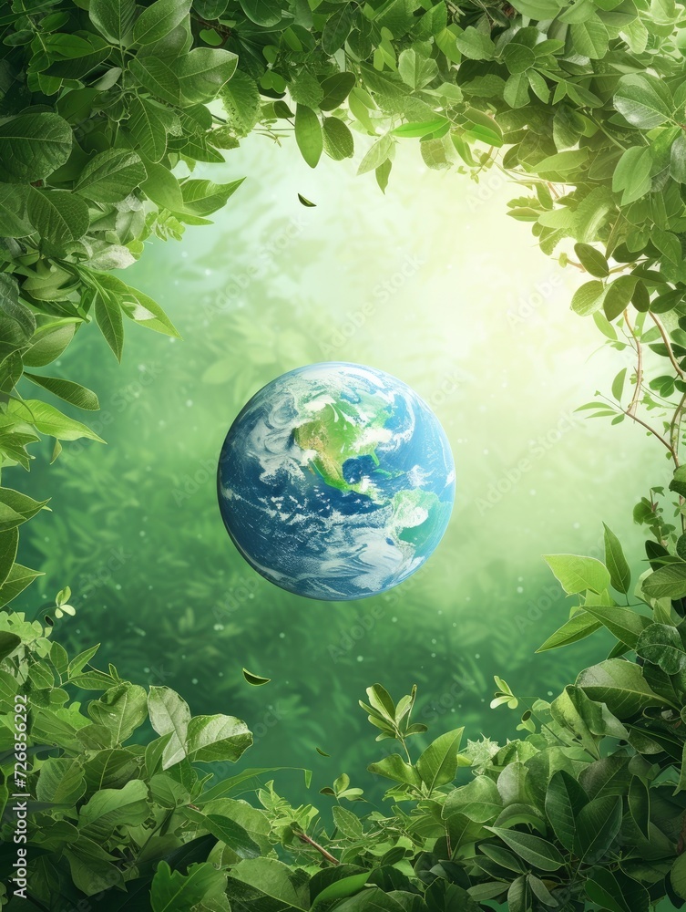Earth day Poster background - generative ai Earth day Poster background - generative ai