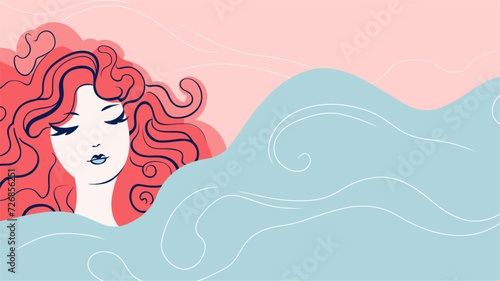 abstract swirls and curls in a lively composition  embodying the playful and dynamic qualities inspired by the theme of happiness. simple minimalist illustration creative