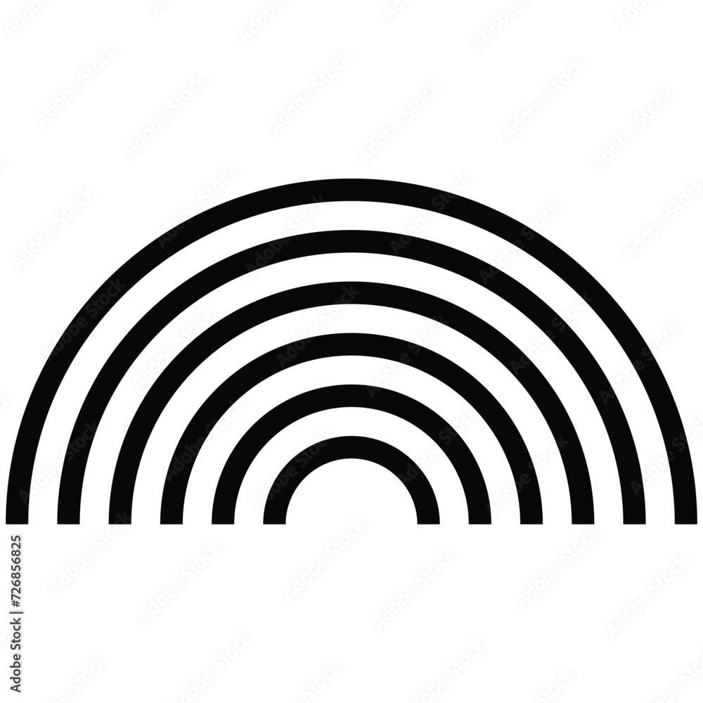 rainbow shape icon, semi-circle shape art line for decoration, halftone of geometric element rainbow shape icon, semi-circle shape art line for decoration, halftone of geometric element