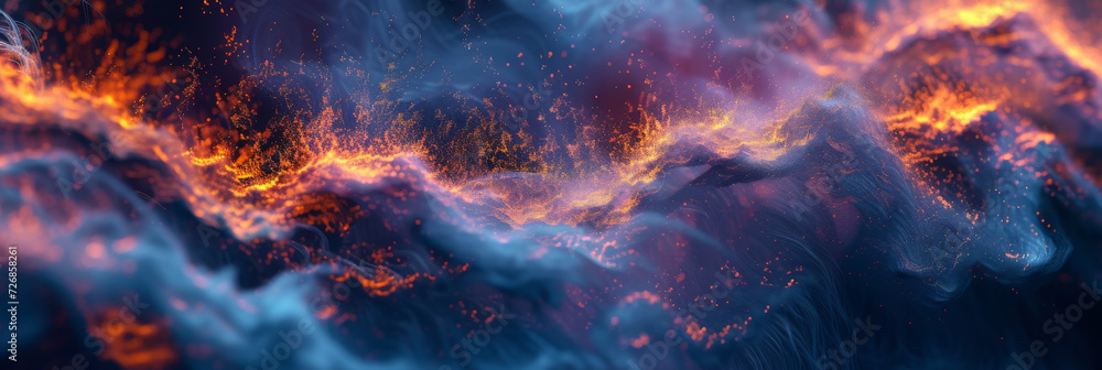 abstract flame wave wallpaper, generative AI