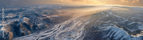 Siberian Expanse: Aerial Panorama View