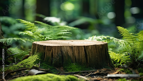 Green forest growth, nature beauty in a tranquil landscape generated by AI