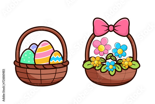 illustration design of easter day themed design elements