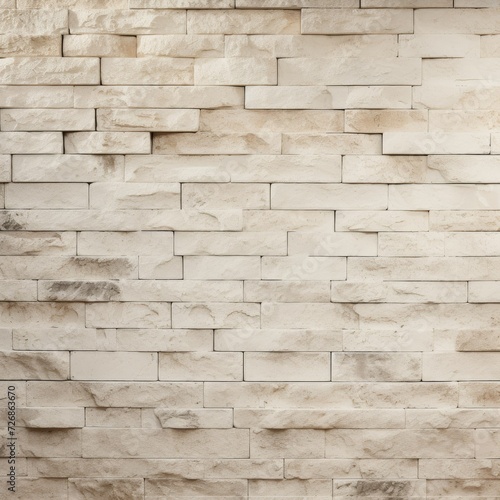 Cream and White Brick Wall Texture Background. Light Yellow and Light Bronze  Meticulous Linework Precision  Masonry Construction  Stone Wall Grunge Texture  Rough Surface Tile Rock Old Pattern