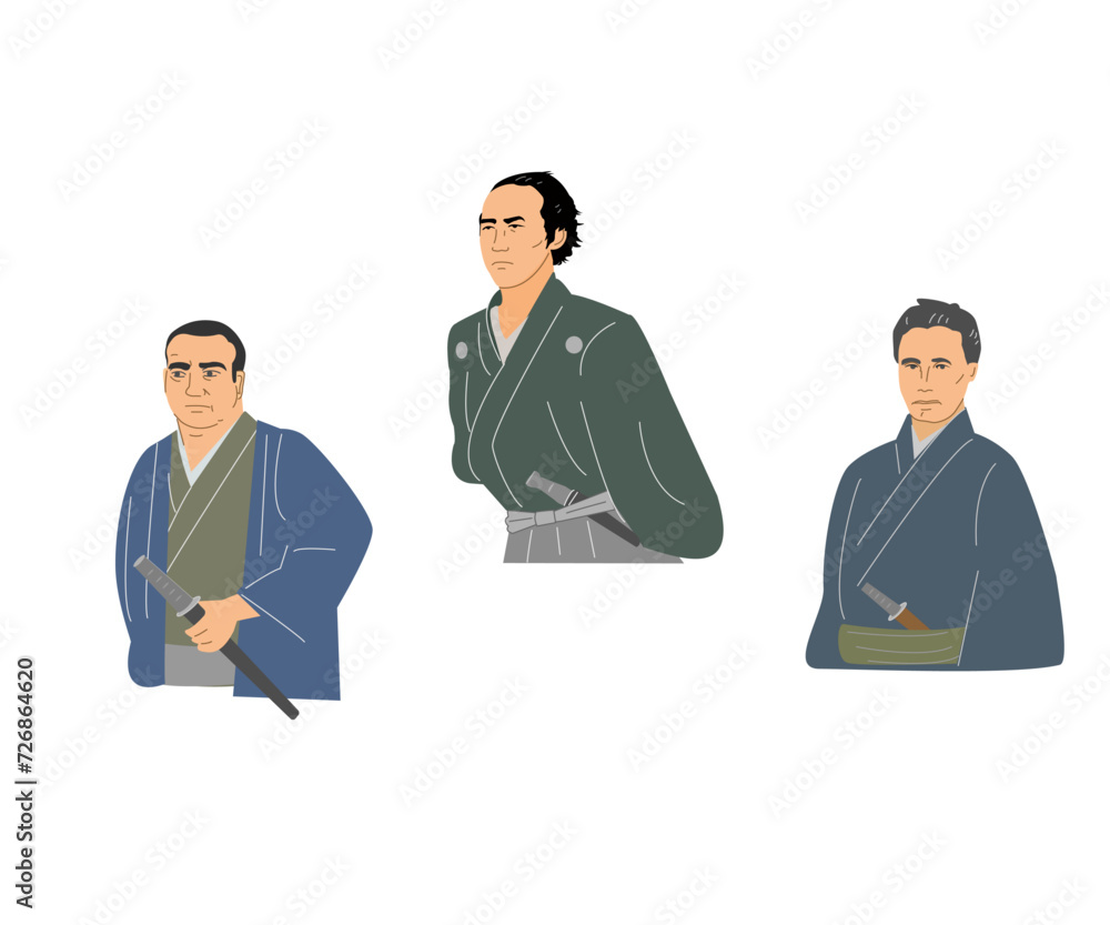 幕末の人物　龍馬　西郷隆盛　勝海舟