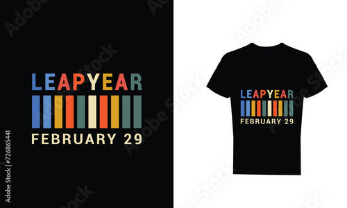 Vector 2024 leap year t shirt design