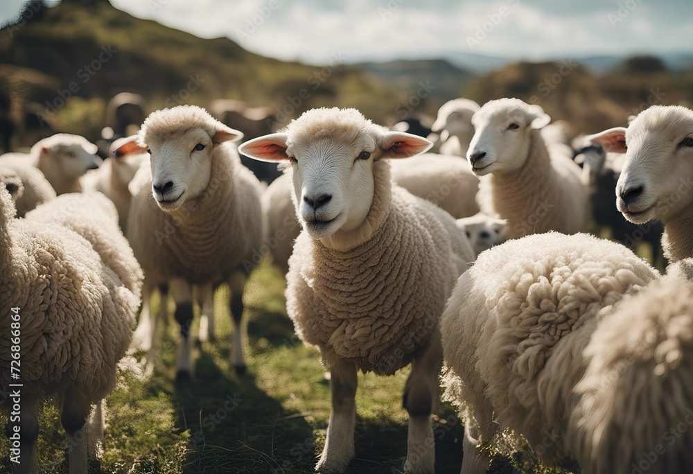 sheeps animals sacrifice - obrazy, fototapety, plakaty 
