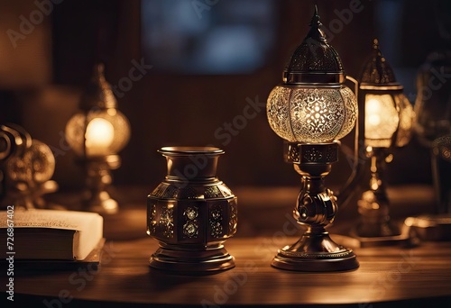 lamp ramadannight illuminating Desk