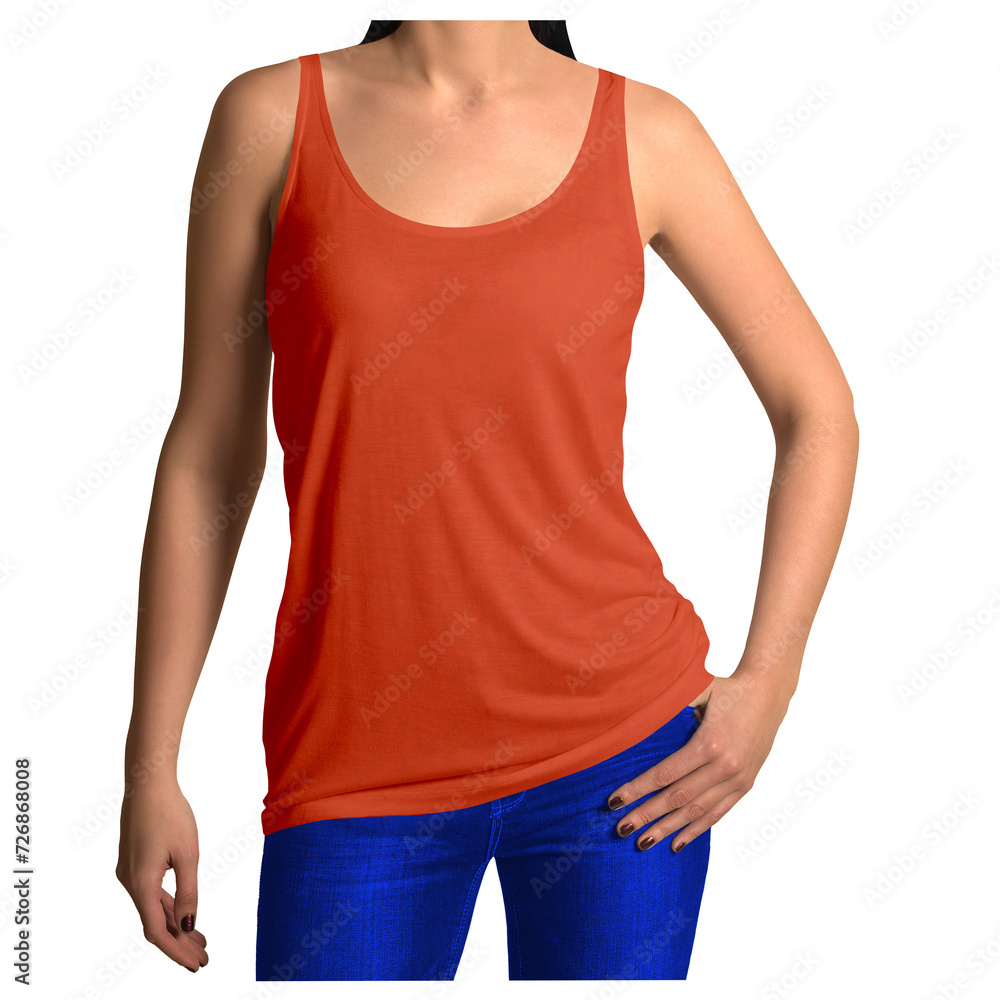 Use this Front View Sweet Girl Tank Top Mockup In Russet Brown Color, to make your design is displayed as effectively and more beautiful. Use this Front View Sweet Girl Tank Top Mockup In Russet Brown Color, to make your design is displayed as effectively and more beautiful.
