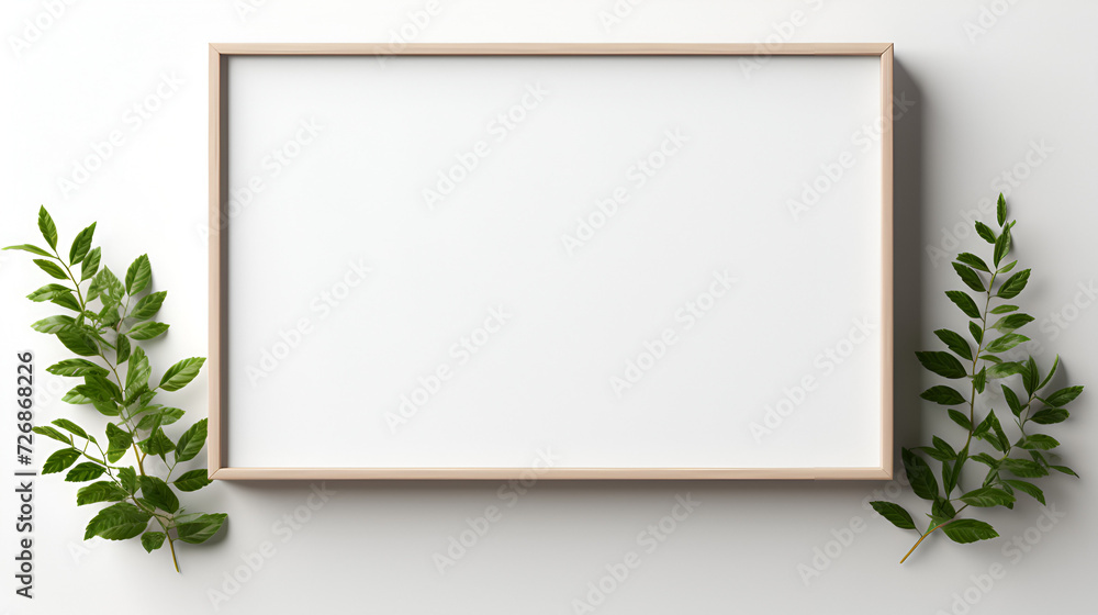 realistic wooden frame on white background realistic wooden frame on white background