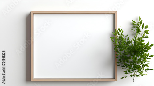realistic wooden frame on white background © Altair Studio