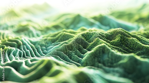 Verdant Data Hills - Digital Topography of Information Landscape