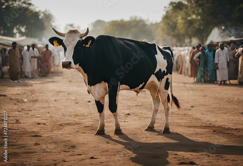 feast standing sacrifice cow sale market Eid