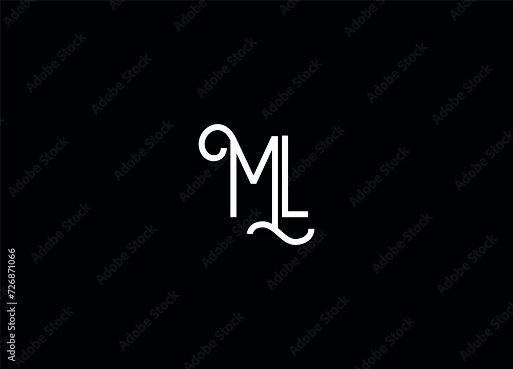 ML initial logo design and creative logo ML initial logo design and creative logo