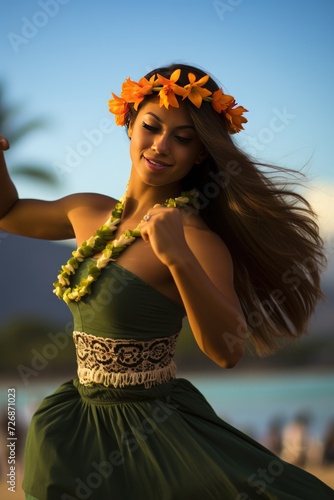beautiful Hawaiian dancer © Tomi adi kartika