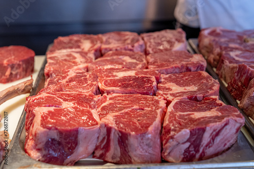 raw beef steaks