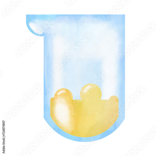 Glask flask watercolor illustration photo