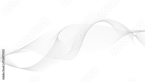 Elegant abstract line art on white background. Vector Illustration of the gray pattern of lines abstract background. 