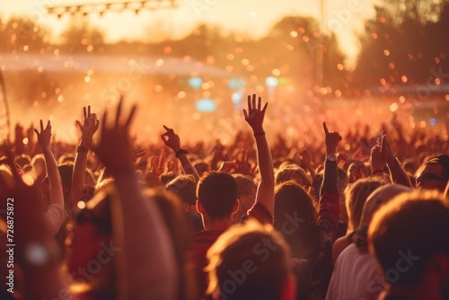 Concerts of large musicians, large audiences,Music festival crowd excitement  © CStock