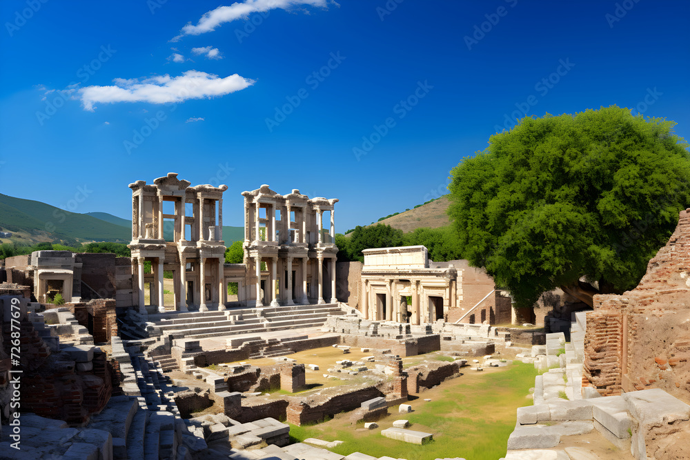 A Glimpse into the Past: The Majestic Ruins of Ancient Ephesus