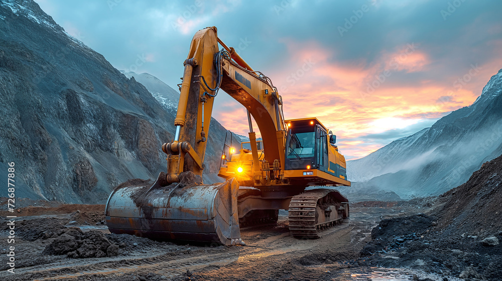 Excavator, Heavy Equipment, Dump Truck, Mining, Earth Movers Excavator, Heavy Equipment, Dump Truck, Mining, Earth Movers