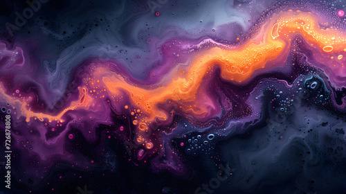 Abstract Painting With Purple and Orange Colors