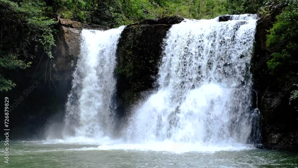 Waterfall at Koh Kood Island Thailand, Khlong Chao Waterfall Koh Kood Thailand in the jungle rainforest Waterfall at Koh Kood Island Thailand, Khlong Chao Waterfall Koh Kood Thailand in the jungle rainforest