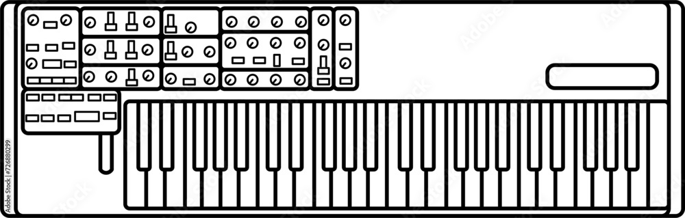 Synthesizer Outline Illustration Vector Synthesizer Outline Illustration Vector