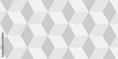 Abstract cubes geometric tile and mosaic wall or grid backdrop hexagon technology wallpaper background. White and gray geometric block cube structure backdrop grid triangle texture vintage design. © MdLothfor