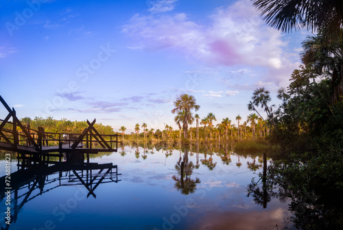 As águas naturais de Nobres no estado do Mato Grosso no Brasil.