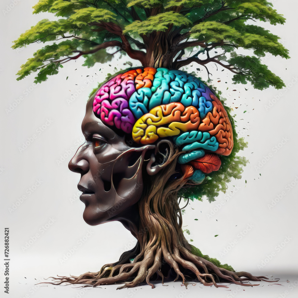 Brain tree wallpaper, Brain tree mind concept background, mental health concept background Brain tree wallpaper, Brain tree mind concept background, mental health concept background