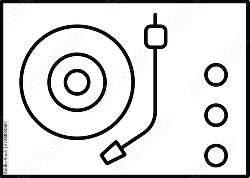 Rounded filled Editable stroke Turntable Icon