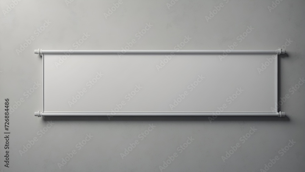 Craft a minimalist and simple white banner with a blank space for a real photo Craft a minimalist and simple white banner with a blank space for a real photo