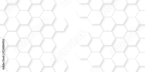 White Hexagonal Background. Luxury White Pattern. Vector Illustration. 3D Futuristic abstract honeycomb mosaic white background. geometric mesh cell texture. modern futuristic wallpaper.