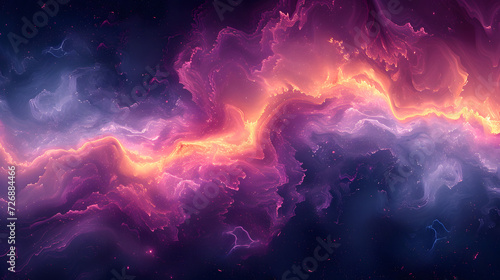 Colorful Background With Clouds and Stars