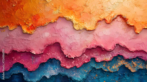 Close Up of a Colorful Painting