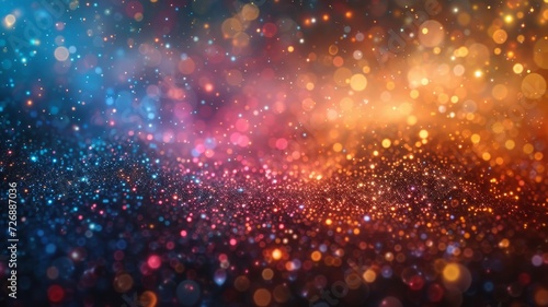 glitter and diamond floating through the colorful air, for party celebration