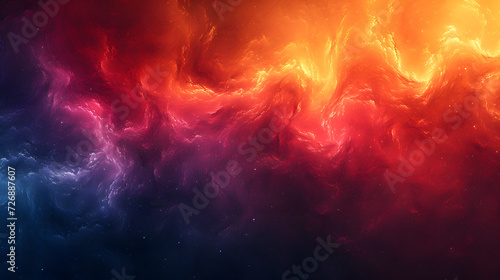 Colorful Background With Clouds and Stars